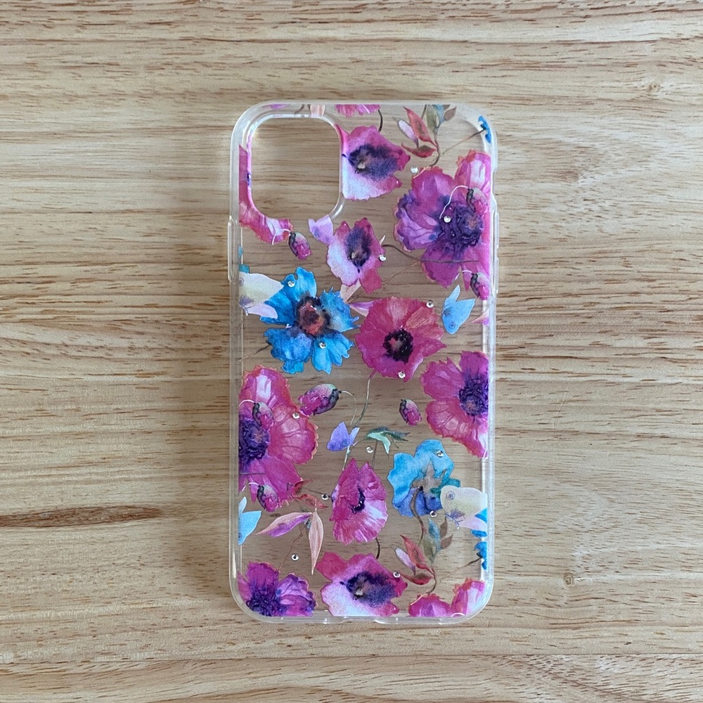 Clear floral IPhone 11 Case (NWOT)